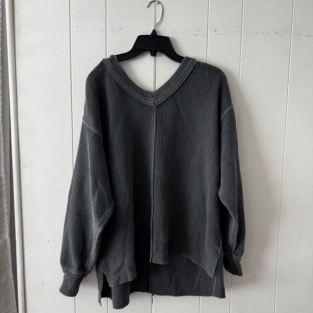 grey sweater! super cute and comfy